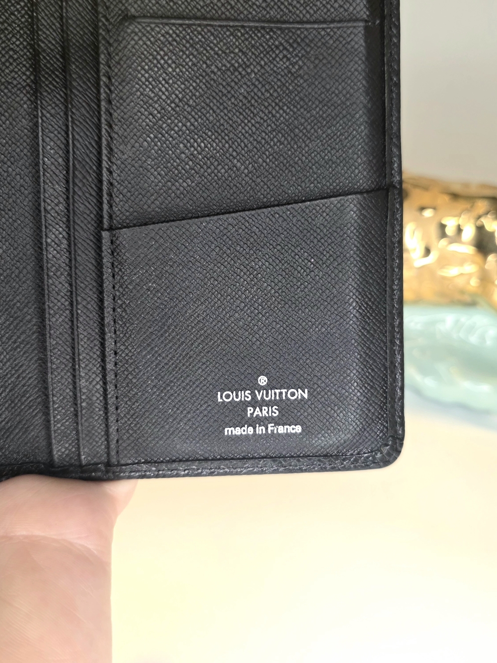 Louis Vuitton Brazza Taiga Leather Long Wallet, Black & Silver 🔥 - Picture 2 of 9